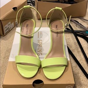 Call it spring neon yellow heel